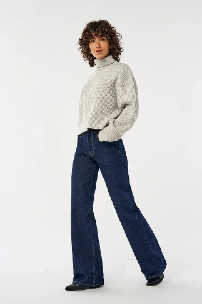 Only - Onljuicy Wide Rinse Mas763 - 4552609 Dark Blue Denim