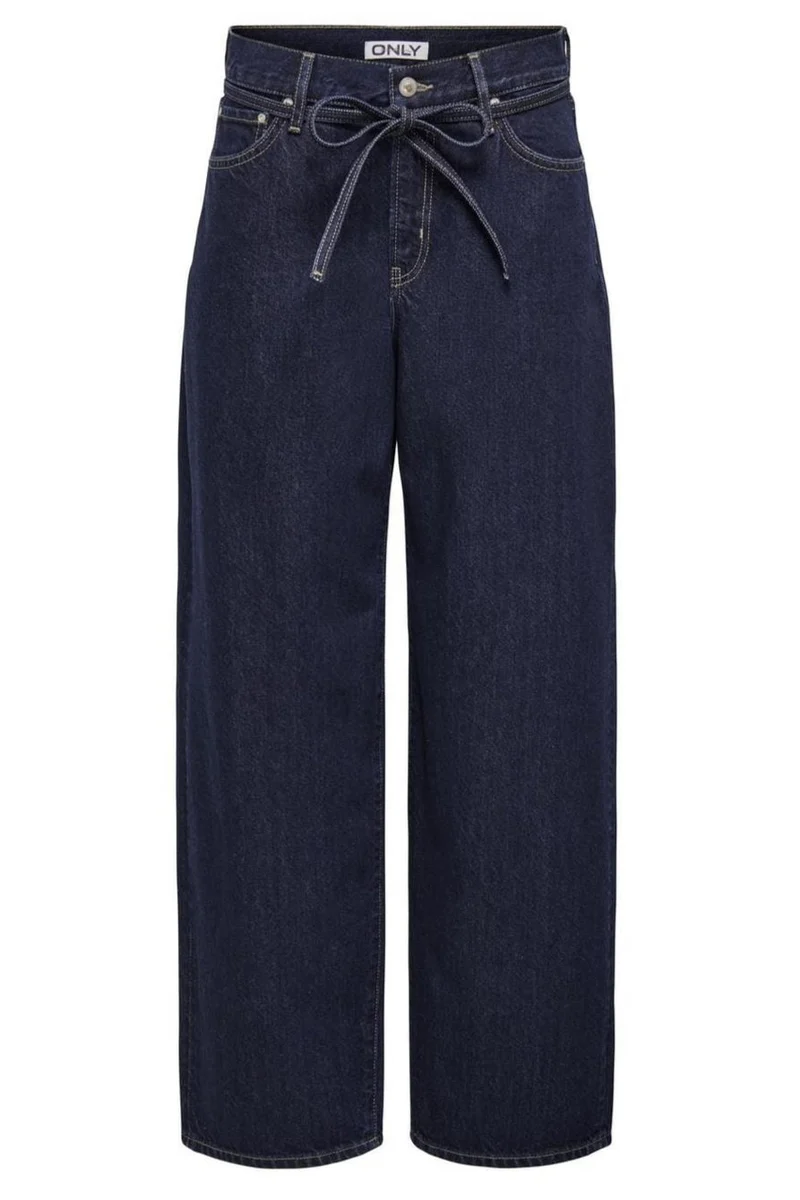 Only - Onlgianna Straight Dot630 - 4889930 Dark Blue Denim Rinse
