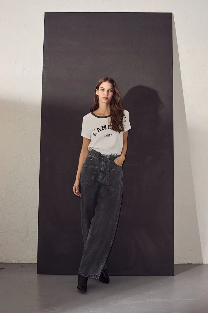 Haute L'Amitié - Flip Waist Pocket Jeans HL10228 - Black