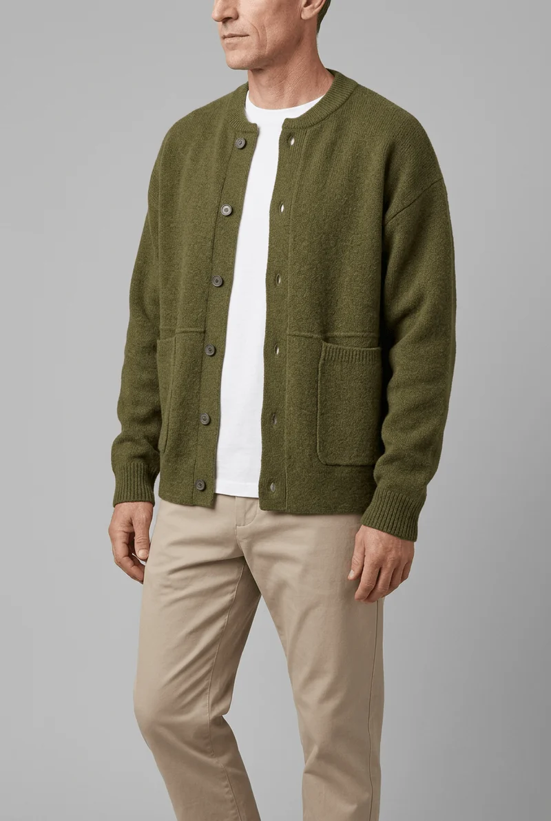 Heren Gebreid Vest | Knoopsluiting & Voorzakken