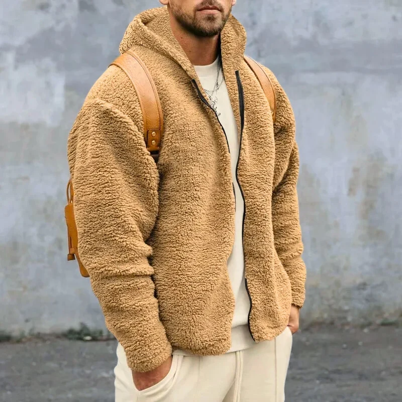 Heren Comfortabel Fleece Vest met Capuchon en Rits