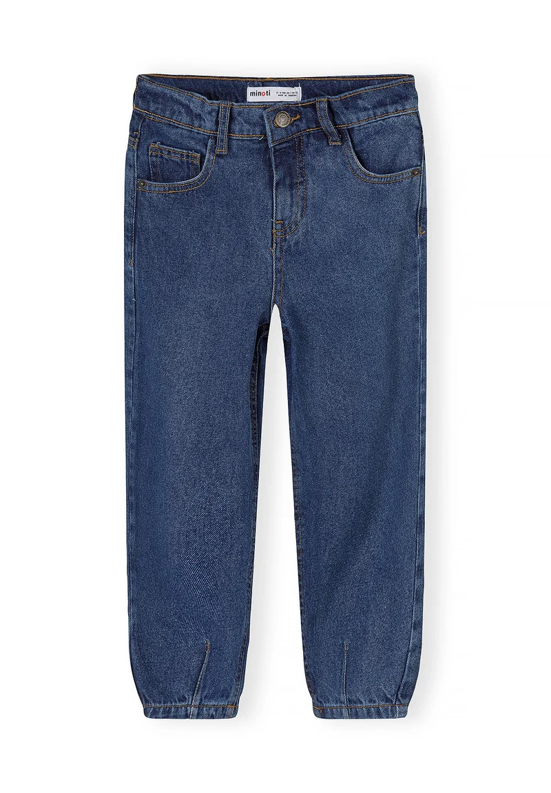 Girls' barrel-leg jeans in blue