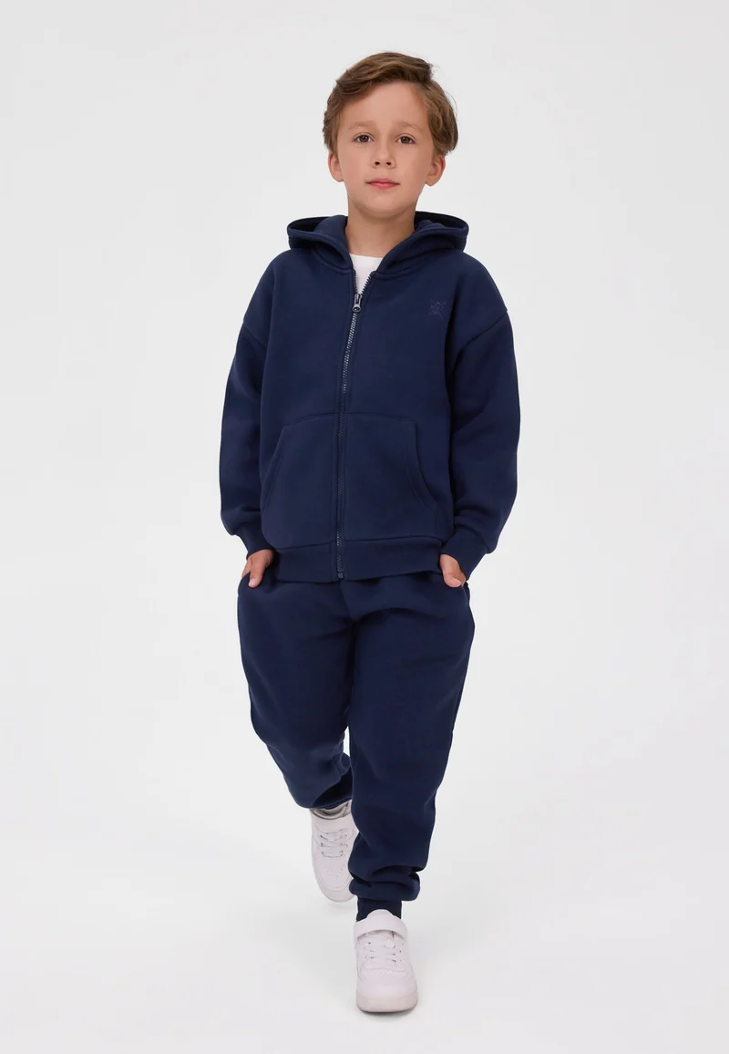 Zip-up hoodie and joggers set in navy
